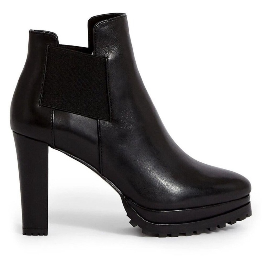 AllSaints Sarris Lug-Sole Leather Chelsea Boots Black Size 41